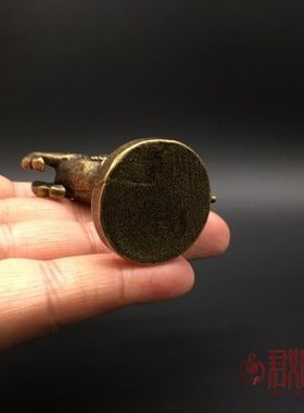 实心黄铜做旧马到成功小摆件 实心铜生肖骏马 站立铜马迷你小马