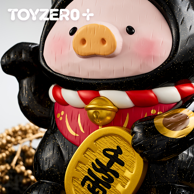 零加TOYZERO罐头猪LuLu 18cm仿木雕招财Lu潮玩手办摆件新年礼物,淘宝优惠券,粉丝福利购,淘宝优惠卷