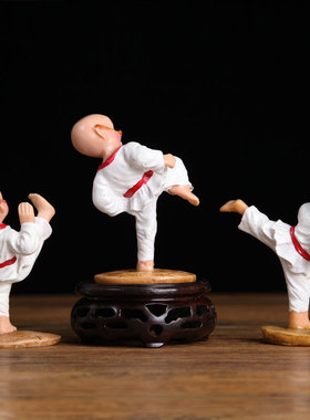 家居饰品摆件汽车饰品装饰可爱佛B道车载底座摆件小和尚工艺品摆