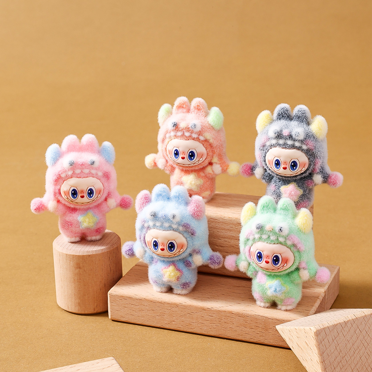 新款植绒波点怪兽萌粒公仔直播盲袋车载迷你桌面小摆件批发 - 图3