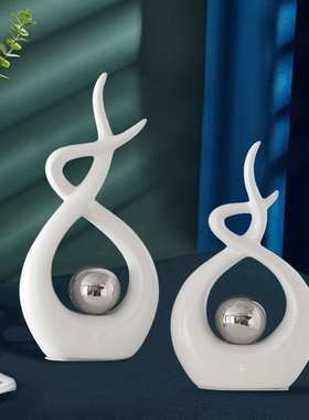 简约客厅电视柜酒柜摆件创意家居陶H瓷装饰品小摆设软装工艺品