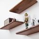 Woodworking workshop solid wood one-line shelf hanging on the wall s storage rack for living room bedroom bedside storage wood board book