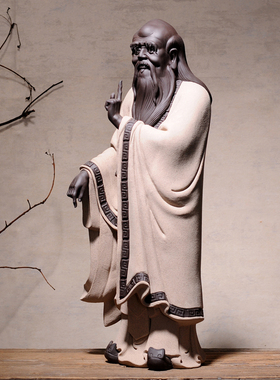 老子像 道德经陶瓷雕像工艺品摆饰办公室客厅玄关博古架书房摆设