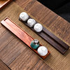 Ebony solid wood kung fu tea cup drain tea set tea ceremony accessories rosewood drying cup rack storage cup holder Z rack storage rack