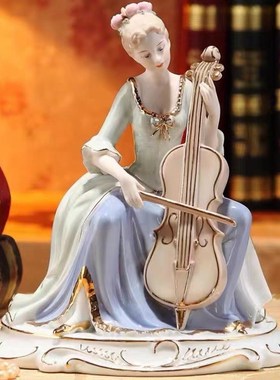 陶瓷摆件西洋美女秋千公s主高雅人物桌面装饰品新婚乔迁生日小礼