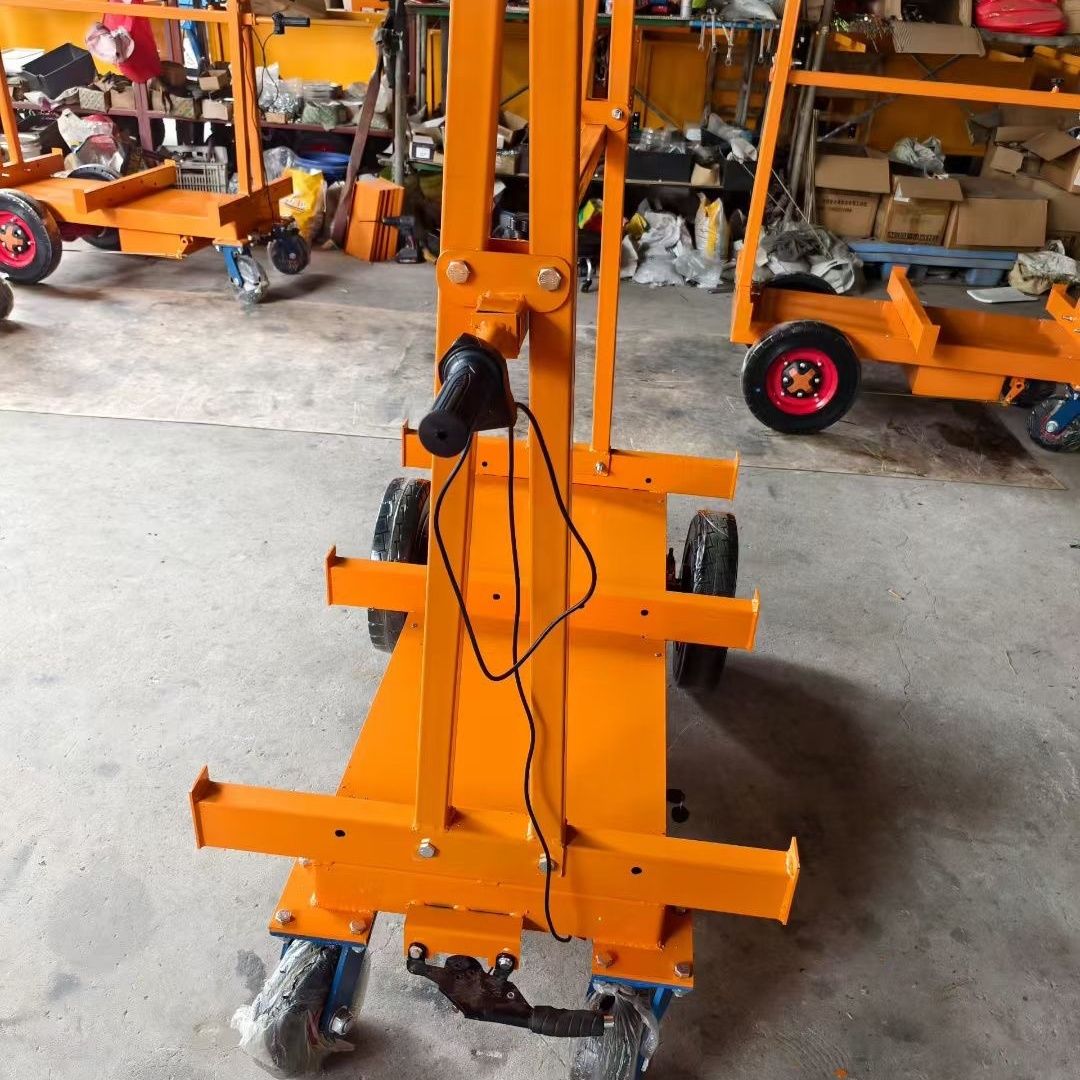 电动玻璃搬运车工地石膏板拉板车电动板材运输车平板钢管运输车 - 图1