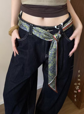 2026新款细窄小长条百搭丝巾女