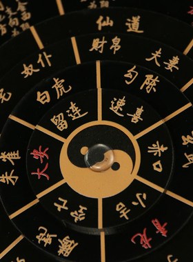 新款壬小六转盘手盘罗盘五层转动专业随身小六任小巧手工几何专业