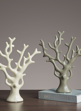 北欧创意礼品家居客厅酒柜招财装饰品发财树摆件结婚开业礼物