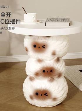 可爱泰国猫边几客厅落地摆件电视柜沙发床头茶几新婚乔迁新居礼物