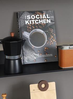 现代轻奢样板间厨房装饰品道具咖啡手冲杯滤网玻璃水吧台收纳摆件