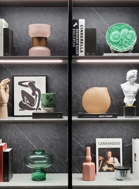 现代样板间客厅书柜简约软装家居摆饰饰品几何陶瓷挂画 画组合ZH2