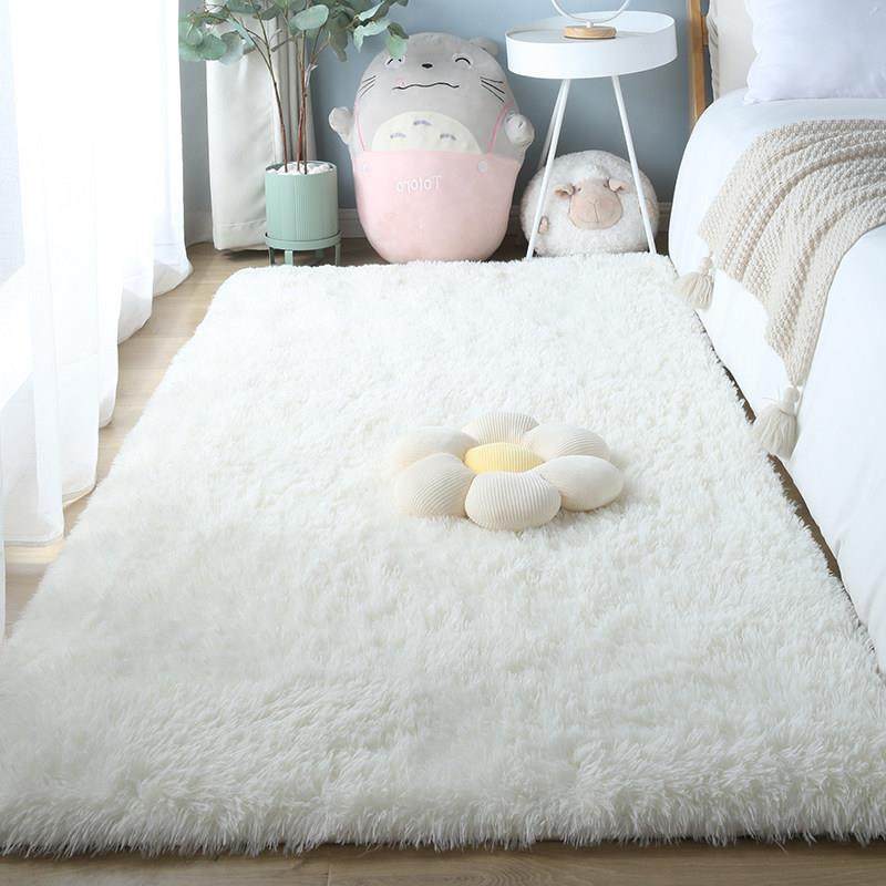 地毯卧室床边毯女生房间装饰网红拍照毯日系公主风白色长毛地板垫,淘宝优惠券,粉丝福利购,淘宝优惠卷