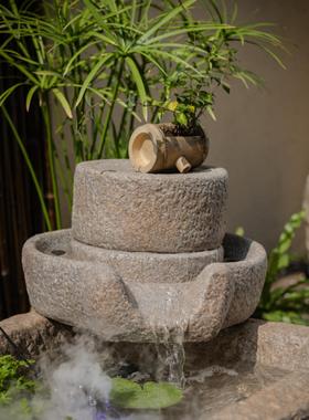 聚汉新风室外庭院流水摆件假山鱼塘喷泉室外园林微景观造景装饰