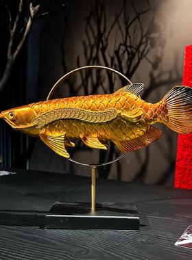 年年有余办公室锦鲤鱼桌面开业招财摆件客厅酒柜装饰乔迁新居礼物