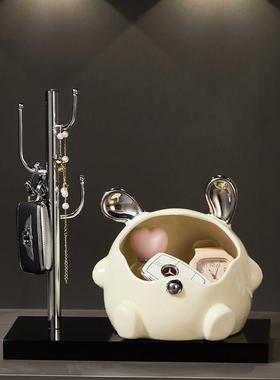 入户玄关摆件钥匙置物架可爱客厅桌面高档装饰品乔迁新居礼物