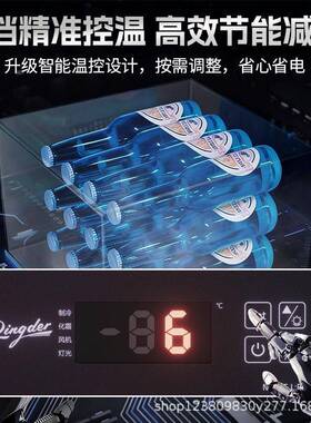 网红酒水柜啤酒展示柜饮料柜冷藏立式三门酒吧冷柜双开门冰箱商用