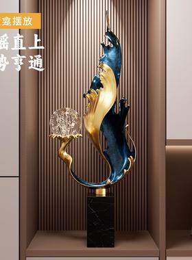 风生水起入户门玄关装饰摆饰客厅高端大气上档次壁龛乔迁新居礼物