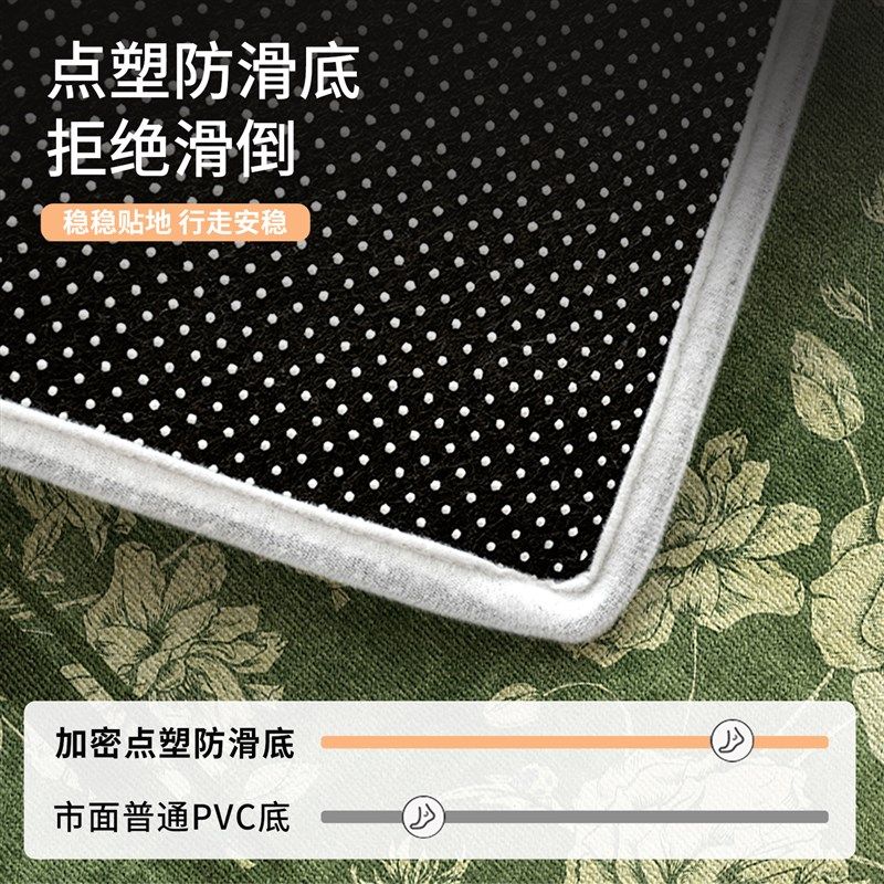入户门地垫2025新款高级感轻奢复古绿色家用防滑踩脚垫客厅地毯,淘宝优惠券,粉丝福利购,淘宝优惠卷