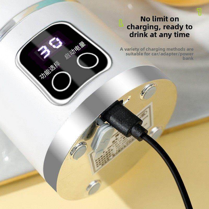 高端数码显示智能家用榨汁机可充电便携式榨汁机户外多功能便携式,淘宝优惠券,粉丝福利购,淘宝优惠卷