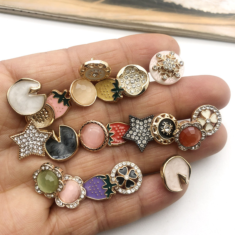 金属衬衫扣子男女百搭衬衣毛衣金色黑色圆形衣服装饰珍珠高档钮扣,淘宝优惠券,粉丝福利购,淘宝优惠卷