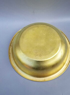 手工加厚铜盆锻造黄铜脸盆大婚嫁妆盆SPA足浴洗泡脚盆洗pp老铜盆