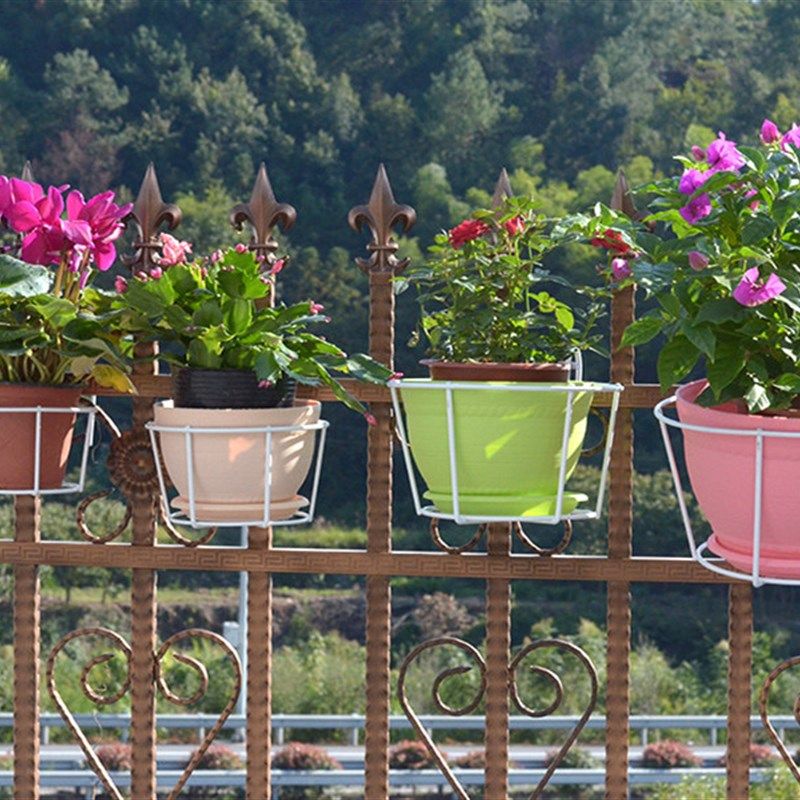 露台栏杆置物铁艺架子多肉绿植盆栽壁挂花盆挂架悬挂阳台花架挂式,淘宝优惠券,粉丝福利购,淘宝优惠卷