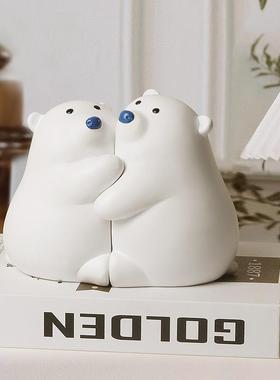 ins风创意不分离摆件抱抱熊客厅家用可爱书柜酒柜儿童房桌面摆设