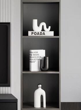 高档现代抽象艺术个性小众家居装饰品酒柜客厅高级感轻奢软装摆件