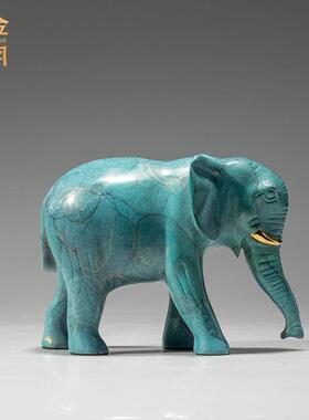 《富贵吉祥》铜金岁月大象全黄铜摆件工艺品铜器家居客厅玄关装饰