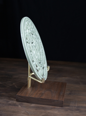 龙凤玉佩景德镇陶瓷摆件客厅轻奢高档玄关桌面装饰品乔迁新婚礼物