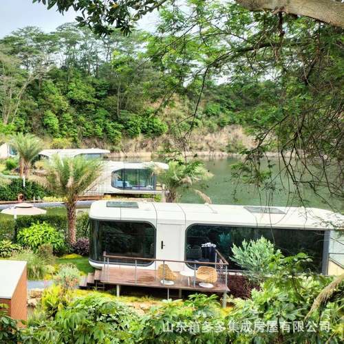 户外景区露营度假村移动民宿新能源太空舱苹果舱网红可移动房屋 - 图2