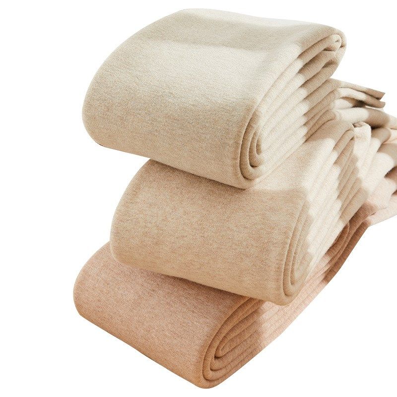 打底裤加绒加厚冬季燕麦白色保暖连裤袜女日系米色竖纹打底袜棉裤,淘宝优惠券,粉丝福利购,淘宝优惠卷