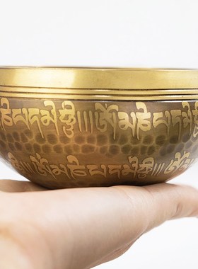 梵木果觉者之眼尼泊尔手工颂钵佛音碗瑜伽钵冥想梵音钵静心钵铜磬