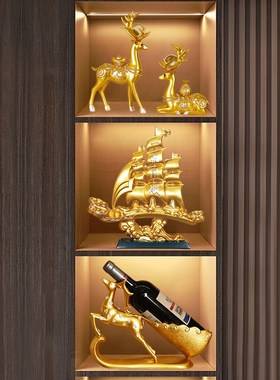 颐合新中式一帆风顺摆件办公室客厅电视柜玄关酒柜装饰品开业送礼