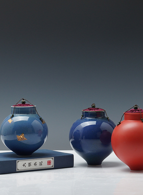 新中式创意陶瓷罐储物摆件家居客厅茶室哈吉桌面储茶艺术软装摆设