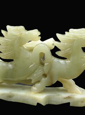 玉马摆件马到成功飞马奔马办公室客厅书房玄关桌面玉石工艺礼品