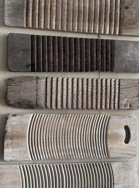 民俗老物件农村老搓衣板80年代老式农具怀旧收藏品杂项装饰摆件