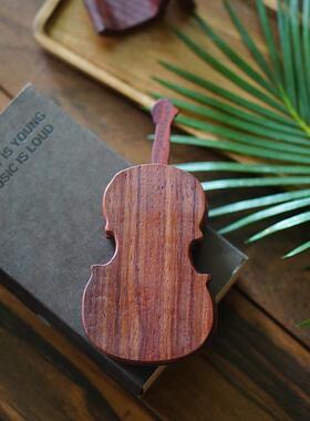 艾集实木乐器杯垫手机支架平板底座厅现代简约桌面摆件生日礼物