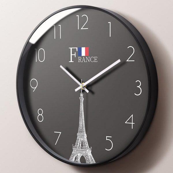 Hotel lobby front desk luxury wall clock world time zone Chinese creative flag home clock quartz clock