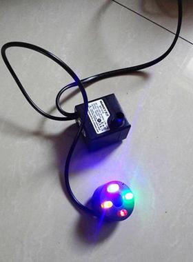 假山流水喷泉加湿器摆件专用水泵 微型抽水泵静音带灯潜水泵配件