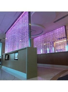 水幕墙屏风大型亚克力气泡墙流水造景鱼缸客厅水景隔断装饰酒柜