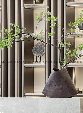 新中式木化石屏风摆件样板房售楼处书柜书房软装饰品摆设