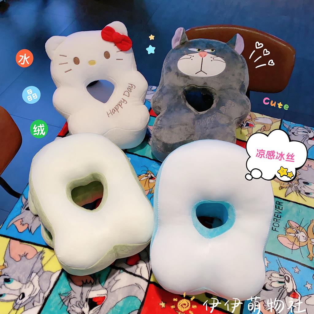 美乐蒂大耳狗库洛米冰丝双面午睡枕小学生趴睡枕头桌上睡觉抱枕女 - 图1