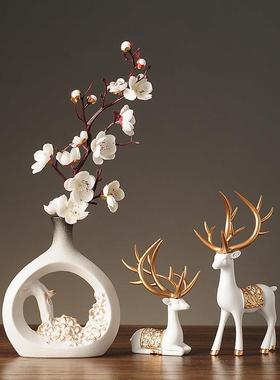 新中式家居客厅酒柜摆设玄关创意摆件书房办公室桌面现代小装饰品