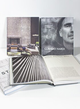 高档建筑艺术画册装饰样板间真书客厅书房书架书桌道具书摆件