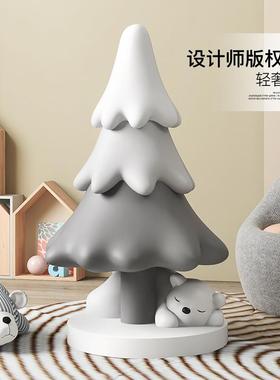 圣诞树落地摆件客厅电视柜沙发旁家居装饰品熊圣诞节开业乔迁礼物