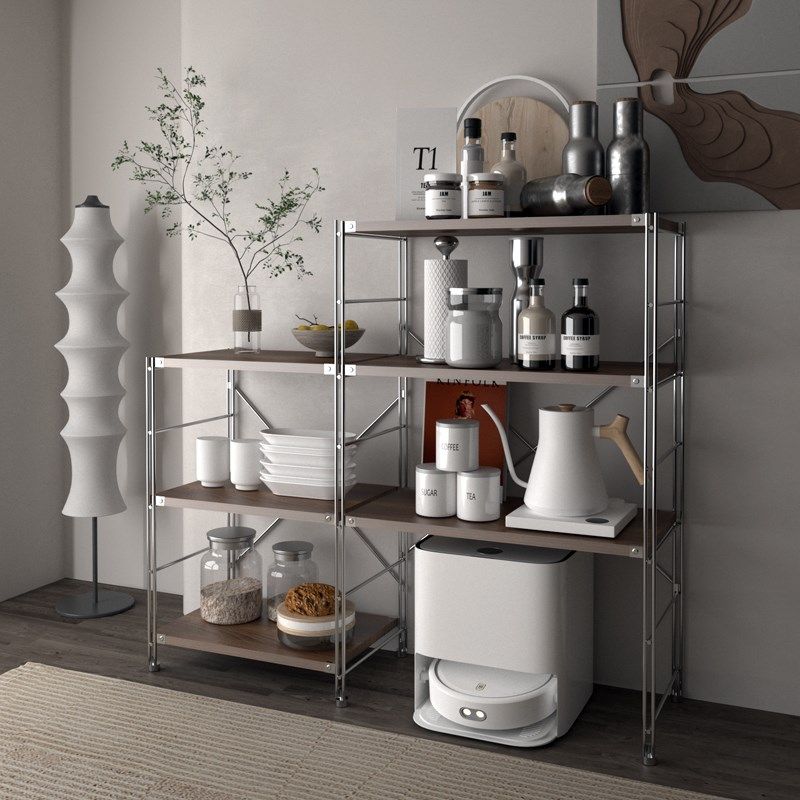 落地置物架日式厨房简约收纳展示柜北欧书房多层架子阳台储物柜,淘宝优惠券,粉丝福利购,淘宝优惠卷