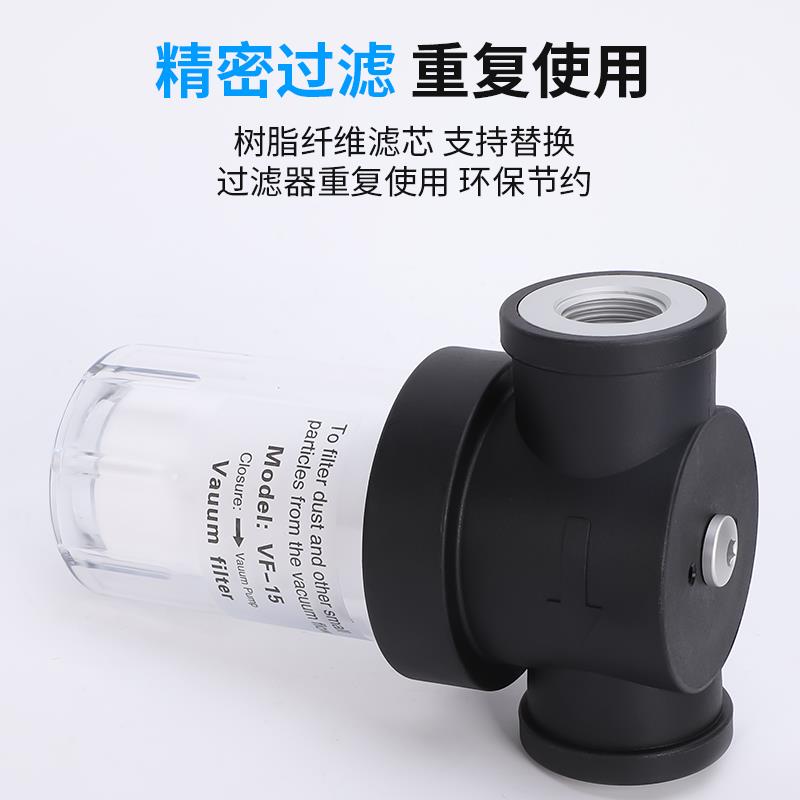 真空过滤器真空泵过滤杯高负压PFA150/200滤芯RF10负真空VF15/20 - 图3