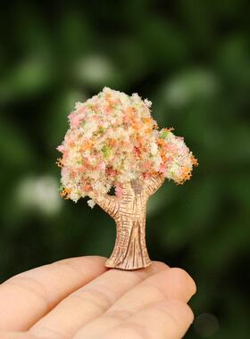 仿真微缩松树花树模型创意苔藓微景观沙盘园艺花盆造景装饰品摆件